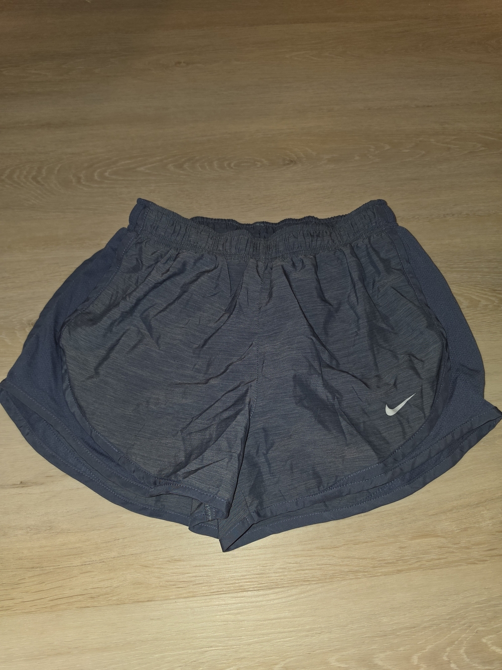 Nike Women’s Dark Grey Athletic Running Shorts with White Swoosh